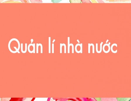 quản lý nhà nước